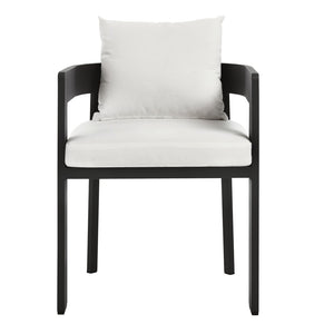 Modway Furniture Tahoe Outdoor Patio Aluminum Dining Chair - Stylish, Durable Seating for Modern Outdoor Spaces Gray White EEI-7053-GRY-WHI