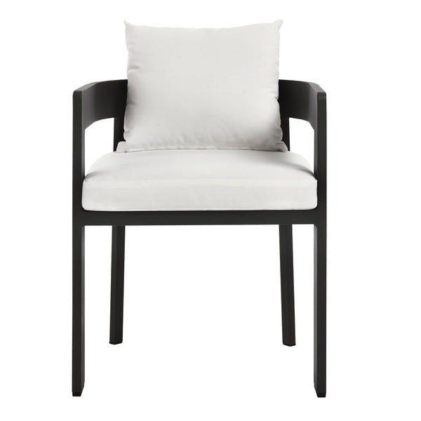 Modway Furniture Tahoe Outdoor Patio Aluminum Dining Chair - Stylish, Durable Seating for Modern Outdoor Spaces Gray White EEI-7053-GRY-WHI