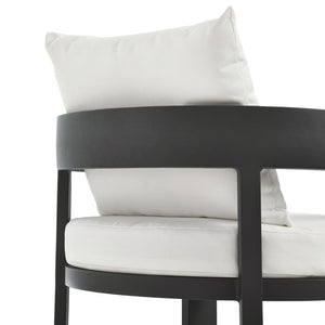 Modway Furniture Tahoe 5-Piece Outdoor Aluminum Dining Set - Stylish, Durable, Weather-Resistant for Everyday Use Gray White EEI-7060-GRY-WHI-SET