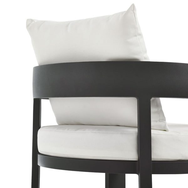 Modway Furniture Tahoe Outdoor Patio Aluminum Dining Chair - Stylish, Durable Seating for Modern Outdoor Spaces Gray White EEI-7053-GRY-WHI