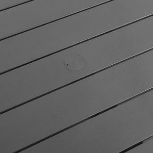 Modway Furniture Tahoe Rectangular Outdoor Aluminum Dining Table - Stylish, Durable, and Umbrella Ready for 8 Guests EEI-7054-GRY