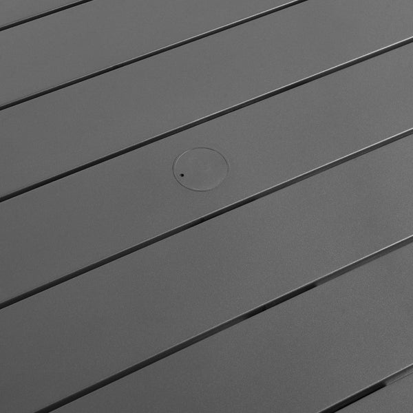 Modway Furniture Tahoe Rectangular Outdoor Aluminum Dining Table - Stylish, Durable, and Umbrella Ready for 8 Guests EEI-7054-GRY