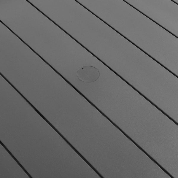 Modway Furniture Tahoe Round Aluminum Outdoor Dining Table – Weather-Resistant, Stylish, Seats 4, Easy Assembly EEI-7055-GRY