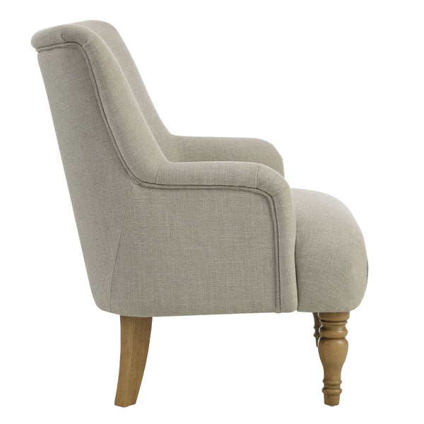 Modway Furniture Ellington Fabric Upholstered Accent Armchair – Classic Comfort with Timeless Elegance for Any Space Linen EEI-7057-LIN