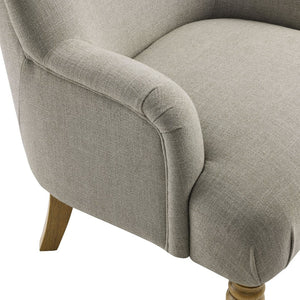 Modway Furniture Ellington Fabric Upholstered Accent Armchair – Classic Comfort with Timeless Elegance for Any Space Linen EEI-7057-LIN