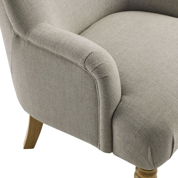 Modway Furniture Ellington Fabric Upholstered Accent Armchair – Classic Comfort with Timeless Elegance for Any Space Linen EEI-7057-LIN