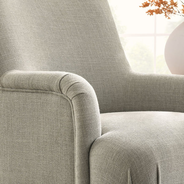 Modway Furniture Ellington Fabric Upholstered Accent Armchair – Classic Comfort with Timeless Elegance for Any Space Linen EEI-7057-LIN