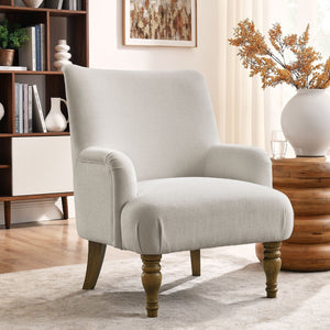 Modway Furniture Ellington Fabric Upholstered Accent Armchair – Classic Comfort with Timeless Elegance for Any Space Salt EEI-7057-SAL