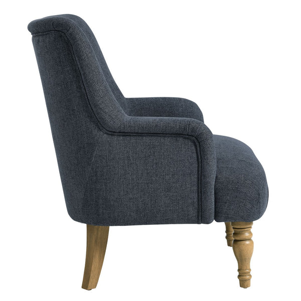 Modway Furniture Ellington Fabric Upholstered Accent Armchair – Classic Comfort with Timeless Elegance for Any Space Slate Blue EEI-7057-SLB
