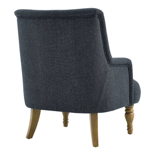 Modway Furniture Ellington Fabric Upholstered Accent Armchair – Classic Comfort with Timeless Elegance for Any Space Slate Blue EEI-7057-SLB