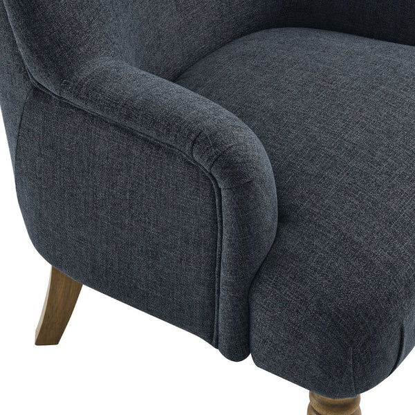 Modway Furniture Ellington Fabric Upholstered Accent Armchair – Classic Comfort with Timeless Elegance for Any Space Slate Blue EEI-7057-SLB