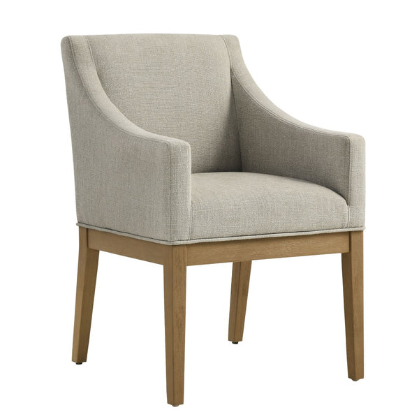 Modway Furniture Alton Fabric Upholstered Dining Armchair – Modern Comfort for Dining Rooms & Living Spaces Linen Natural EEI-7058-LIN-NAT