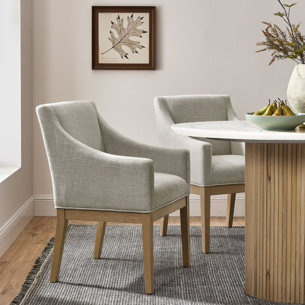 Modway Furniture Alton Fabric Upholstered Dining Armchair – Modern Comfort for Dining Rooms & Living Spaces Linen Natural EEI-7058-LIN-NAT