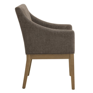 Modway Furniture Alton Fabric Upholstered Dining Armchair – Modern Comfort for Dining Rooms & Living Spaces Mocha Natural EEI-7058-MOC-NAT