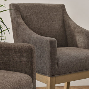 Modway Furniture Alton Fabric Upholstered Dining Armchair – Modern Comfort for Dining Rooms & Living Spaces Mocha Natural EEI-7058-MOC-NAT