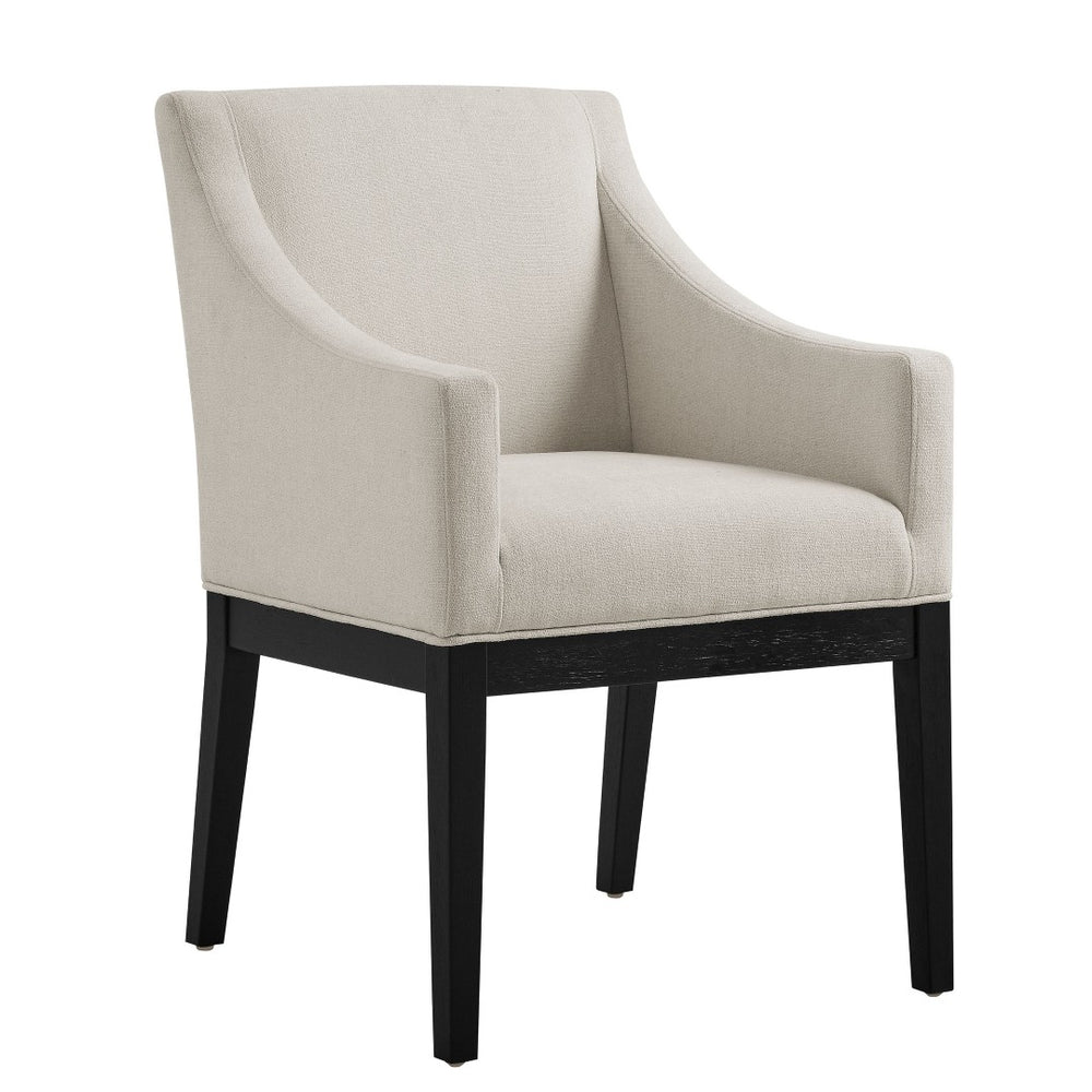 Modway Furniture Alton Fabric Upholstered Dining Armchair – Modern Comfort for Dining Rooms & Living Spaces Salt Black EEI-7058-SAL-BLK