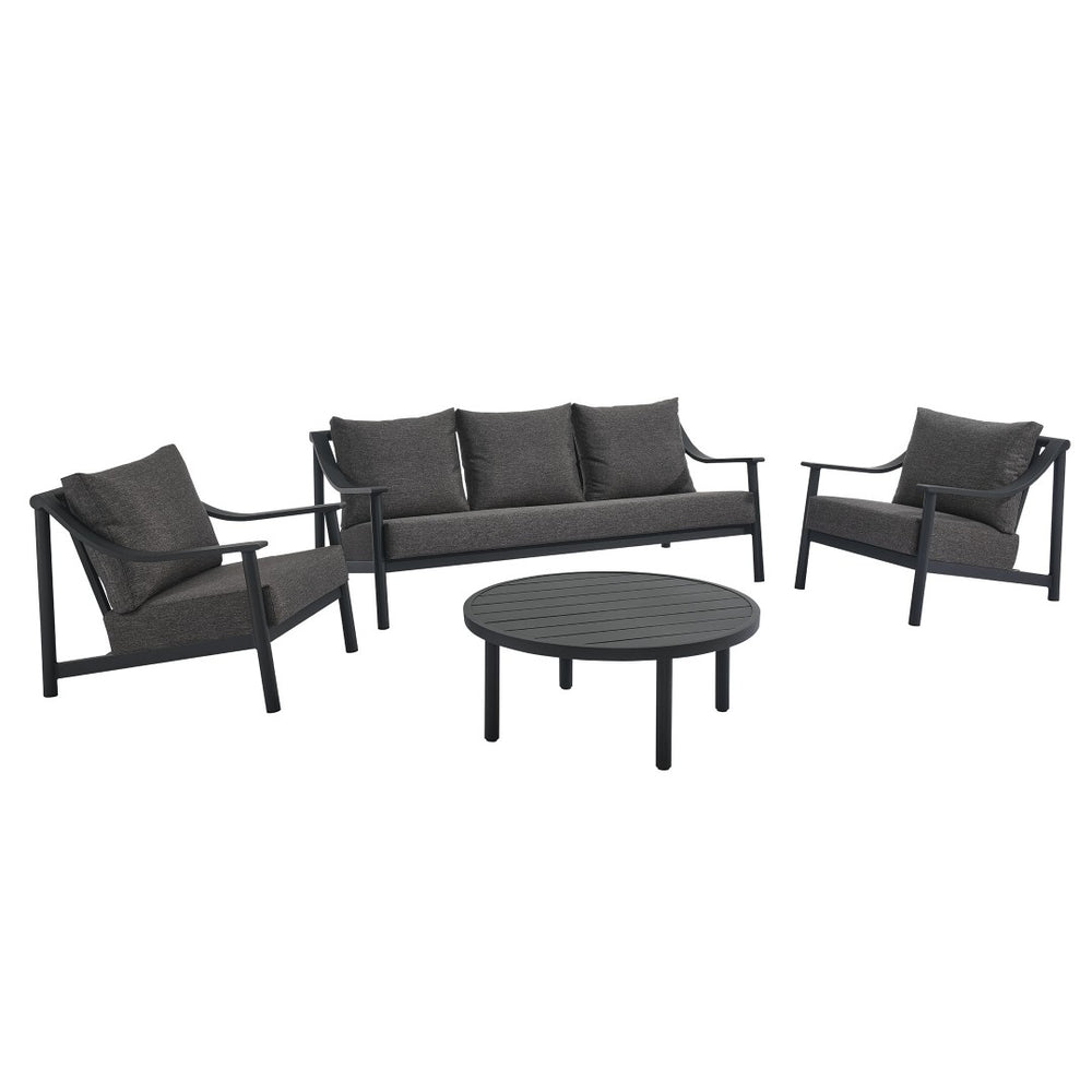 Modway Furniture Terrace 4-Piece Outdoor Aluminum Patio Furniture Set with Cushions - Modern, Durable & Stylish EEI-7061-CAR-GPH