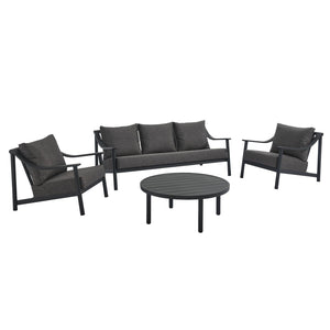 Modway Furniture Terrace 4-Piece Outdoor Aluminum Patio Furniture Set with Cushions - Modern, Durable & Stylish EEI-7061-CAR-GPH