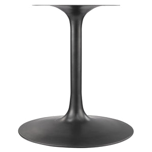 Modway Furniture Lippa 48" Round Pedestal Solid Mango Wood Dining Table with Modern Metal Base for Contemporary Spaces Black Walnut EEI-7070-BLK-WAL