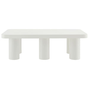 Modway Furniture Cleo 54" Rectangular Coffee Table - Modern Matte Design with Stylish Cylindrical Legs & Ample Space EEI-7072-WHI