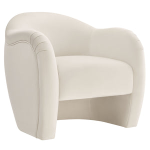Modway Furniture Compose Elegant Performance Velvet Accent Chair – Stylish Barrel Design For Ultimate Comfort & Luxury White  Eei-7074-ala