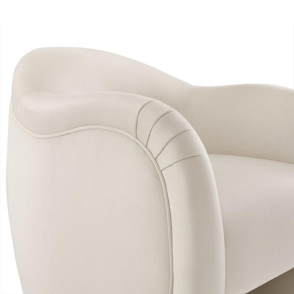 Modway Furniture Compose Elegant Performance Velvet Accent Chair – Stylish Barrel Design For Ultimate Comfort & Luxury White  Eei-7074-ala