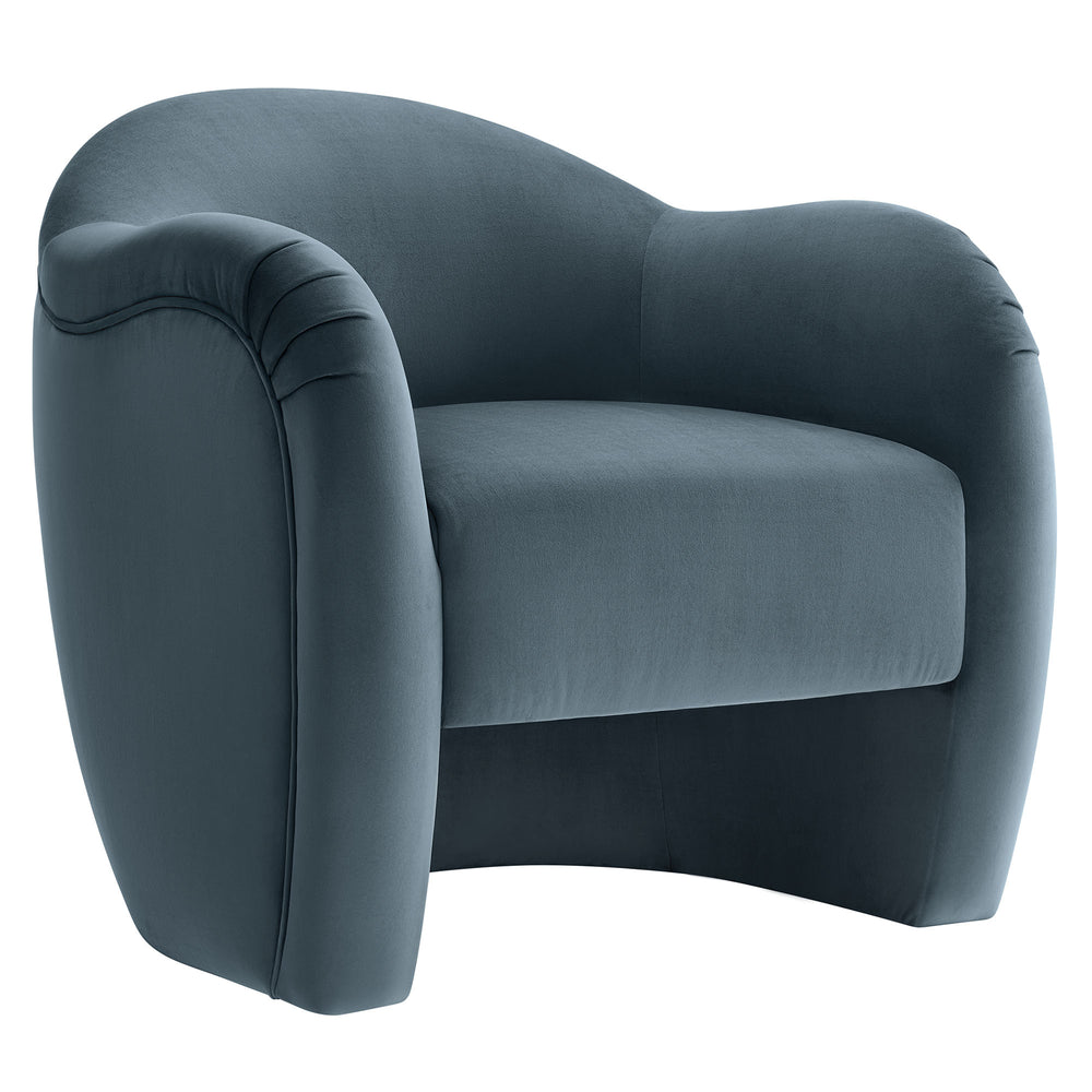 Modway Furniture Compose Elegant Performance Velvet Accent Chair – Stylish Barrel Design For Ultimate Comfort & Luxury Blue  Eei-7074-cab