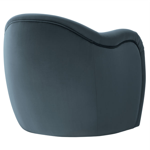 Modway Furniture Compose Elegant Performance Velvet Accent Chair – Stylish Barrel Design For Ultimate Comfort & Luxury Blue  Eei-7074-cab