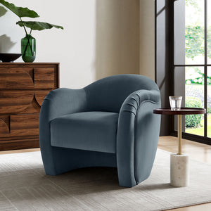 Modway Furniture Compose Elegant Performance Velvet Accent Chair – Stylish Barrel Design For Ultimate Comfort & Luxury Blue  Eei-7074-cab
