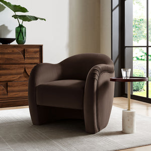 Modway Furniture Compose Elegant Performance Velvet Accent Chair – Stylish Barrel Design For Ultimate Comfort & Luxury Brown  Eei-7074-chb