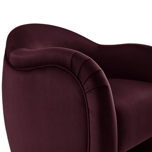 Modway Furniture Compose Elegant Performance Velvet Accent Chair – Stylish Barrel Design For Ultimate Comfort & Luxury Purple  Eei-7074-mul