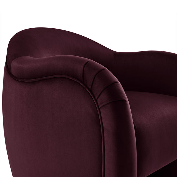 Modway Furniture Compose Elegant Performance Velvet Accent Chair – Stylish Barrel Design For Ultimate Comfort & Luxury Purple  Eei-7074-mul