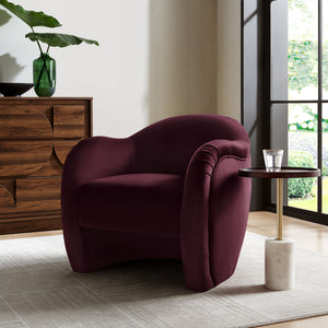 Modway Furniture Compose Elegant Performance Velvet Accent Chair – Stylish Barrel Design For Ultimate Comfort & Luxury Purple  Eei-7074-mul