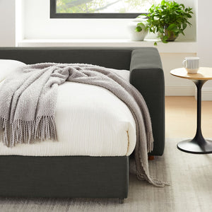 Modway Furniture Commix Down-Filled Overstuffed Sleeper Sofa - Luxurious Comfort with Modern Design and No Assembly Needed Gray EEI-7080-GRY