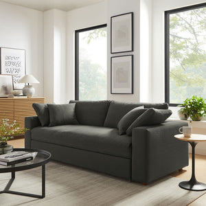 Modway Furniture Commix Down-Filled Overstuffed Sleeper Sofa - Luxurious Comfort with Modern Design and No Assembly Needed Gray EEI-7080-GRY