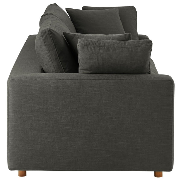 Modway Furniture Commix Down-Filled Overstuffed Sleeper Sofa - Luxurious Comfort with Modern Design and No Assembly Needed Gray EEI-7080-GRY