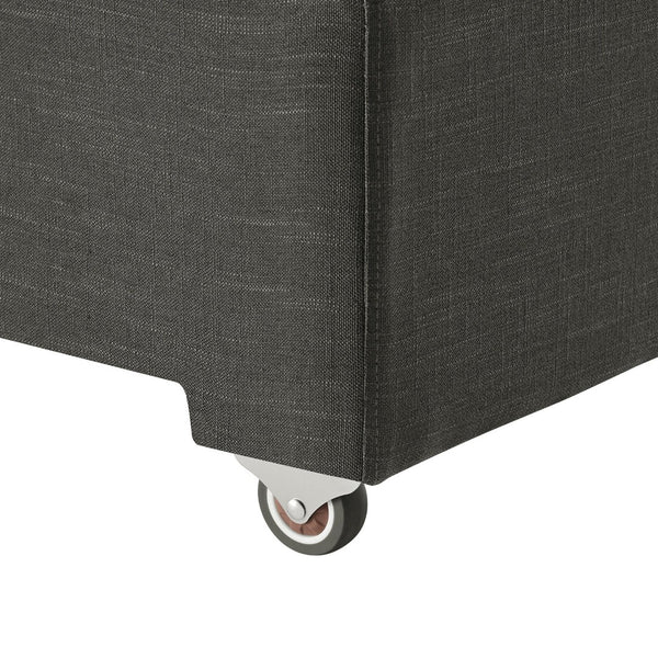 Modway Furniture Commix Down-Filled Overstuffed Sleeper Sofa - Luxurious Comfort with Modern Design and No Assembly Needed Gray EEI-7080-GRY