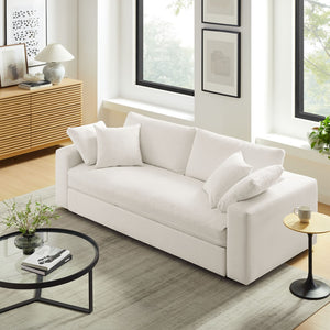 Modway Furniture Commix Down-Filled Overstuffed Sleeper Sofa - Luxurious Comfort with Modern Design and No Assembly Needed Pure White EEI-7080-PUW