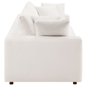 Modway Furniture Commix Down-Filled Overstuffed Sleeper Sofa - Luxurious Comfort with Modern Design and No Assembly Needed Pure White EEI-7080-PUW