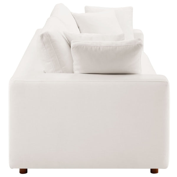 Modway Furniture Commix Down-Filled Overstuffed Sleeper Sofa - Luxurious Comfort with Modern Design and No Assembly Needed Pure White EEI-7080-PUW