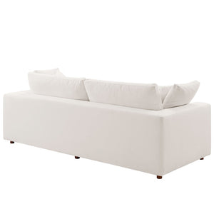Modway Furniture Commix Down-Filled Overstuffed Sleeper Sofa - Luxurious Comfort with Modern Design and No Assembly Needed Pure White EEI-7080-PUW