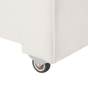 Modway Furniture Commix Down-Filled Overstuffed Sleeper Sofa - Luxurious Comfort with Modern Design and No Assembly Needed Pure White EEI-7080-PUW