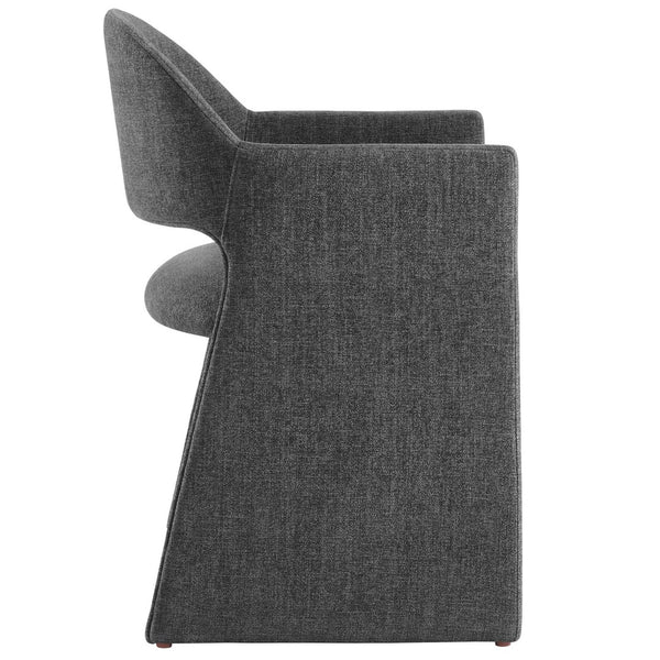Modway Furniture Talia Upholstered Dining Armchair: Modern Design, Ergonomic Comfort, and Versatile Style for Any Space Charcoal EEI-7082-CHA