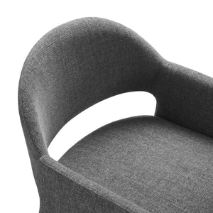 Modway Furniture Talia Upholstered Dining Armchair: Modern Design, Ergonomic Comfort, and Versatile Style for Any Space Charcoal EEI-7082-CHA