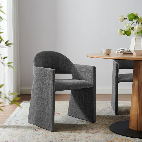 Modway Furniture Talia Upholstered Dining Armchair: Modern Design, Ergonomic Comfort, and Versatile Style for Any Space Charcoal EEI-7082-CHA