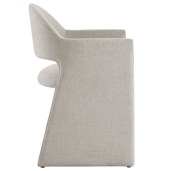 Modway Furniture Talia Upholstered Dining Armchair: Modern Design, Ergonomic Comfort, and Versatile Style for Any Space Linen EEI-7082-LIN