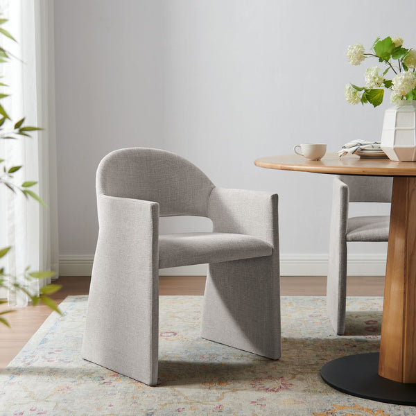 Modway Furniture Talia Upholstered Dining Armchair: Modern Design, Ergonomic Comfort, and Versatile Style for Any Space Linen EEI-7082-LIN