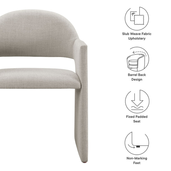 Modway Furniture Talia Upholstered Dining Armchair: Modern Design, Ergonomic Comfort, and Versatile Style for Any Space Linen EEI-7082-LIN