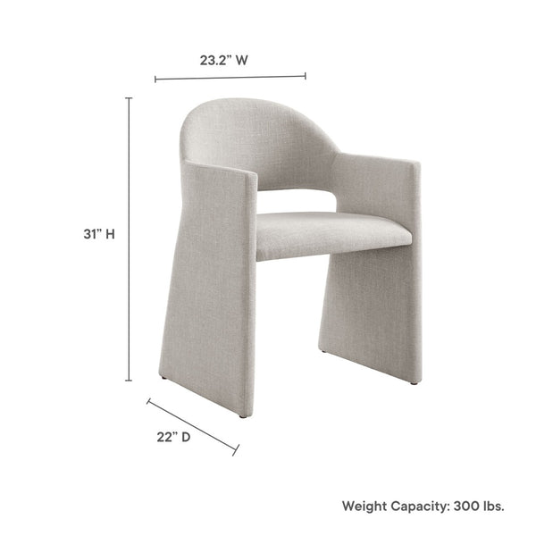 Modway Furniture Talia Upholstered Dining Armchair: Modern Design, Ergonomic Comfort, and Versatile Style for Any Space Linen EEI-7082-LIN