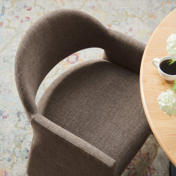 Modway Furniture Talia Upholstered Dining Armchair: Modern Design, Ergonomic Comfort, and Versatile Style for Any Space Mocha EEI-7082-MOC